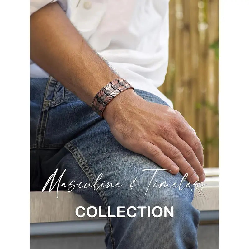 🔥Copper magnetic bracelet——Relieve fatigue and promote blood circulation