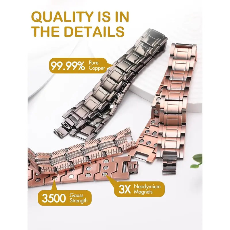 🔥Copper magnetic bracelet——Relieve fatigue and promote blood circulation