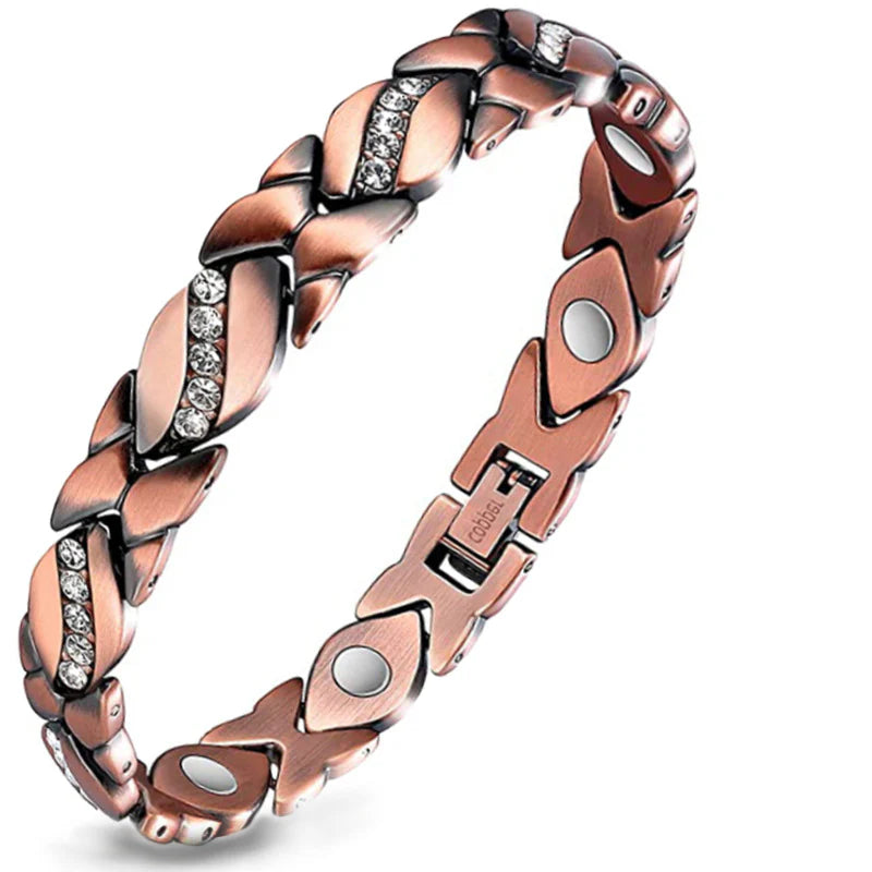 ✨✨✨Diystar® Copper Bracelets for Women. Pure Copper Magnetic Bracelet with 3800 Gauss Effective Magnets