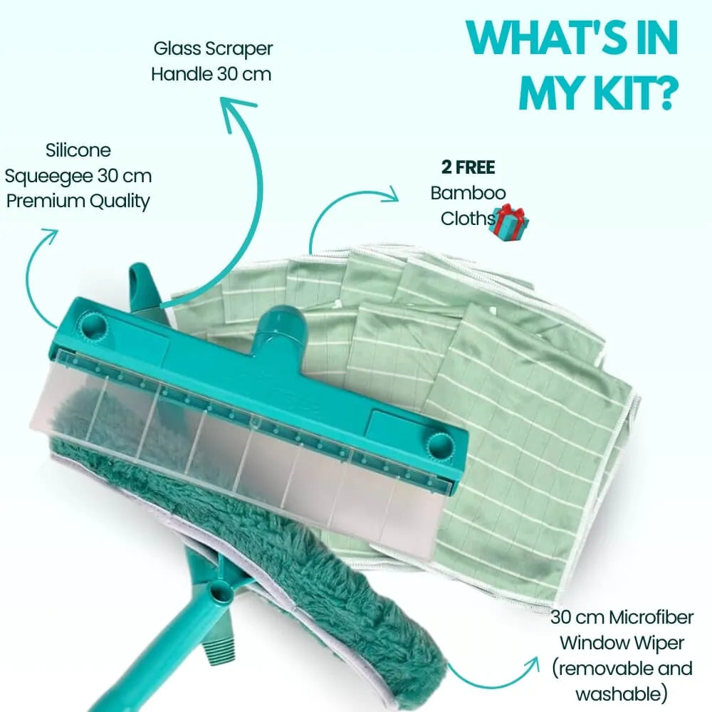 QIAWI Recyclable Silicone Window Squeegee Kit