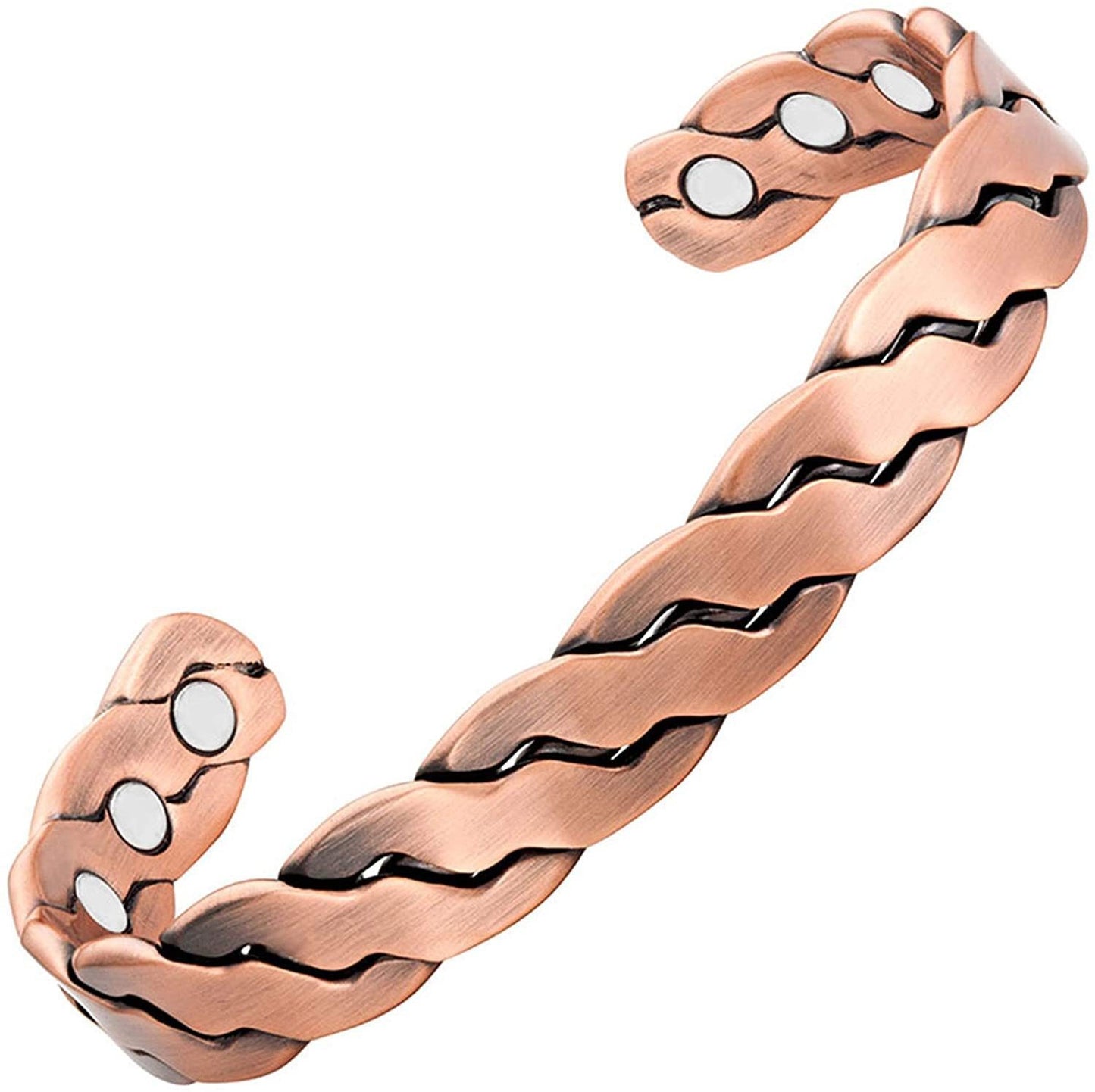 ✨✨✨Diystar® Copper Bracelets for Women. Pure Copper Magnetic Bracelet with 3800 Gauss Effective Magnets