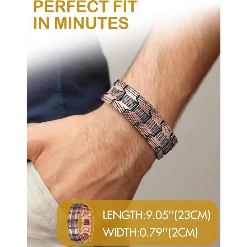 🔥Copper magnetic bracelet——Relieve fatigue and promote blood circulation