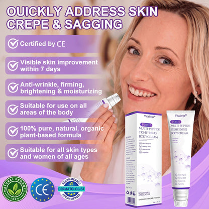 Vitalisys®❤️PDRN Multi-Peptide Massaging Body Roller Cream- Anti-aging, Hydrating, Skin Firming & Lifting, Skin Repair, Even Tone, Acne and Dark Spot Treatment, Wart and Mole Removal, and Psoriasis Relief.