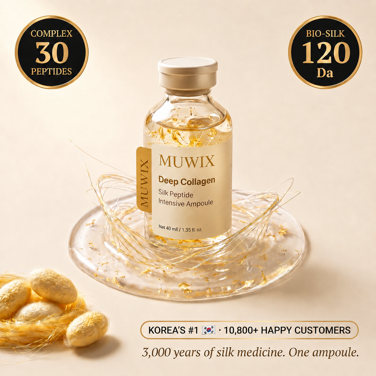 MUWIX Korean Silk Collagen Ampoule