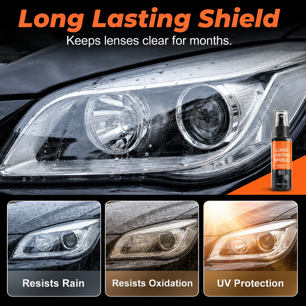 Professional Headlight Restoration Spray Kit
