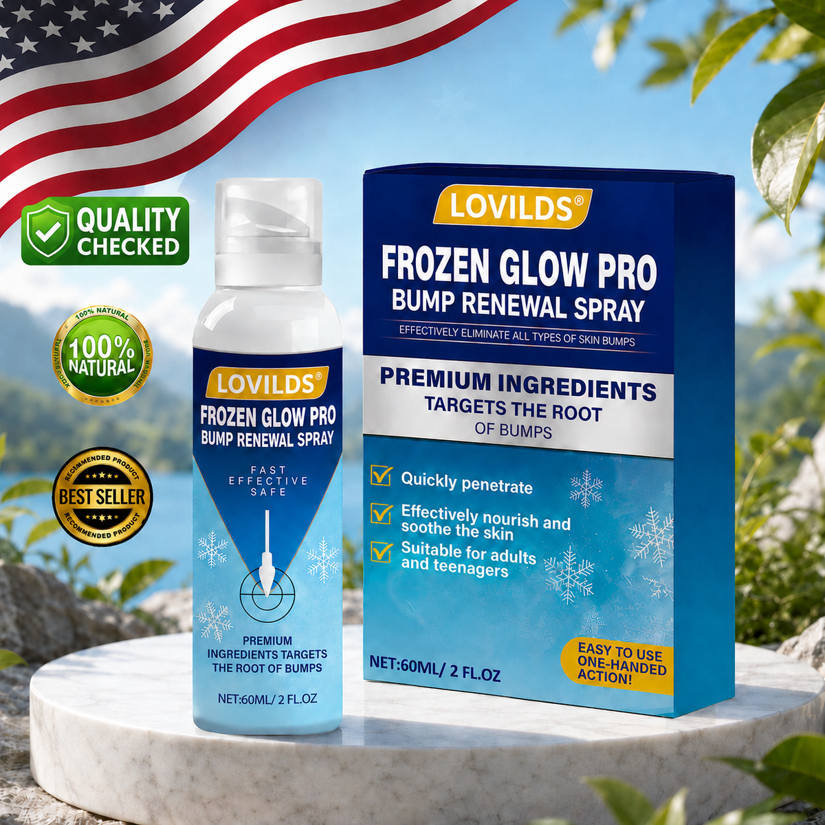 LOVILDS® Frozen Glow Pro Bump Renewal Spray