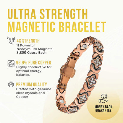 ✨✨✨Diystar® Copper Bracelets for Women. Pure Copper Magnetic Bracelet with 3800 Gauss Effective Magnets